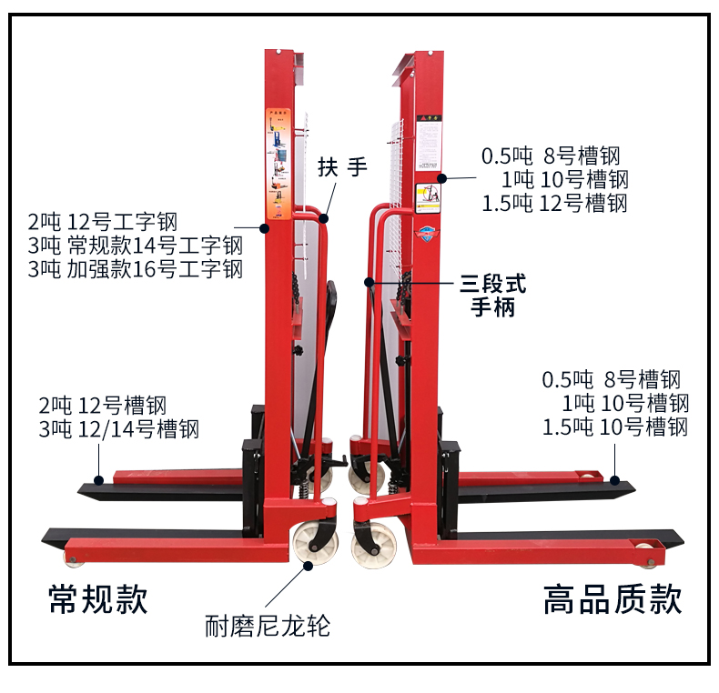 2噸液壓叉車--河北東圣吊索具制造有限公司--手動叉車|液壓堆高車|石材夾具|小型攪拌機